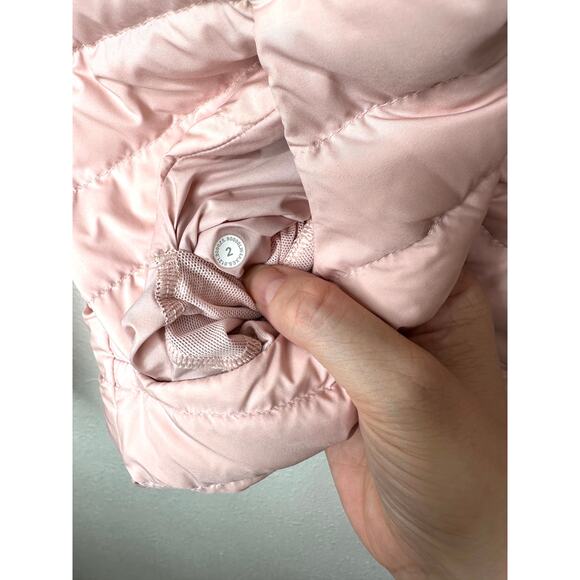 Lululemon Pack It Down Pink Puffer Hooded Jacket with Bag - Picture 9 of 16